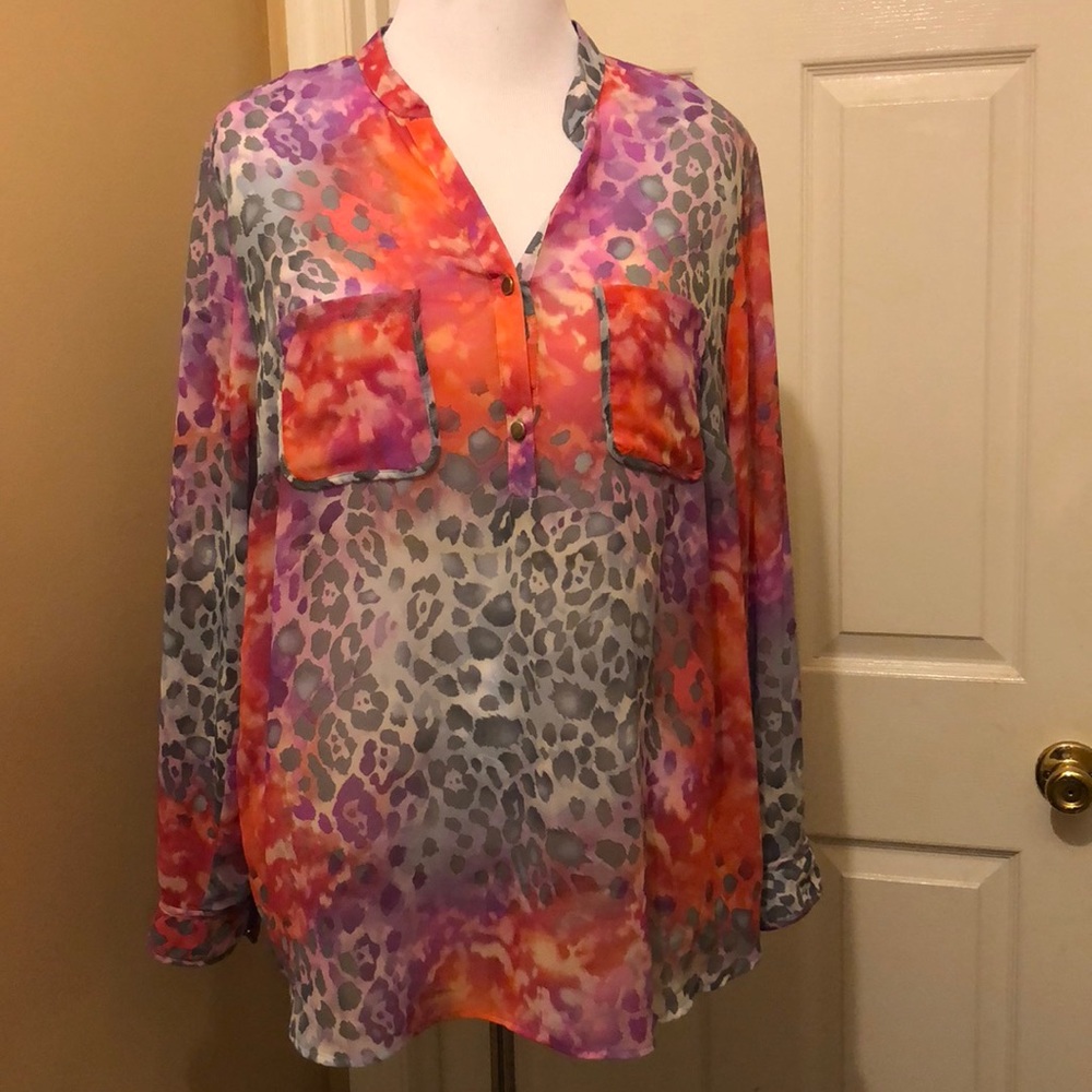 Sheer polyester blouse